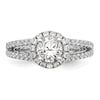 Diamond Halo Semi-Mount Engagement Rings