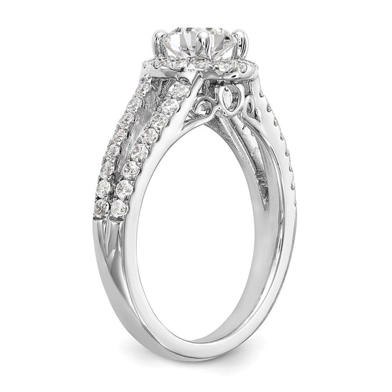 Diamond Halo Semi-Mount Engagement Rings