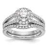 Diamond Halo Semi-Mount Engagement Rings