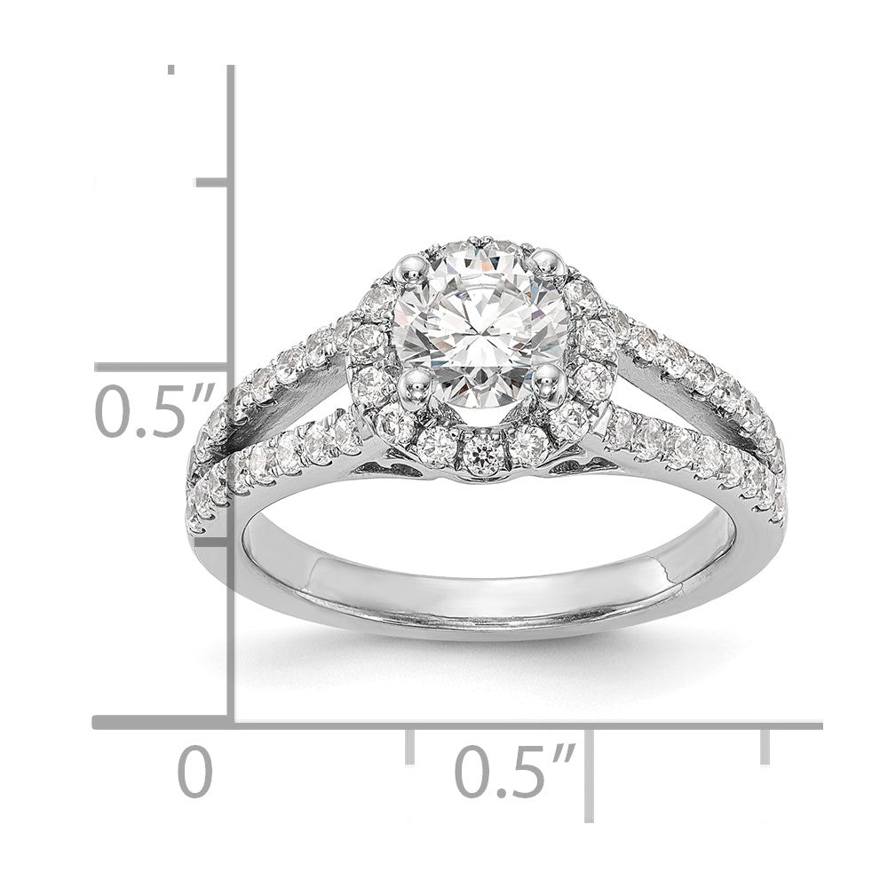 Diamond Halo Semi-Mount Engagement Rings