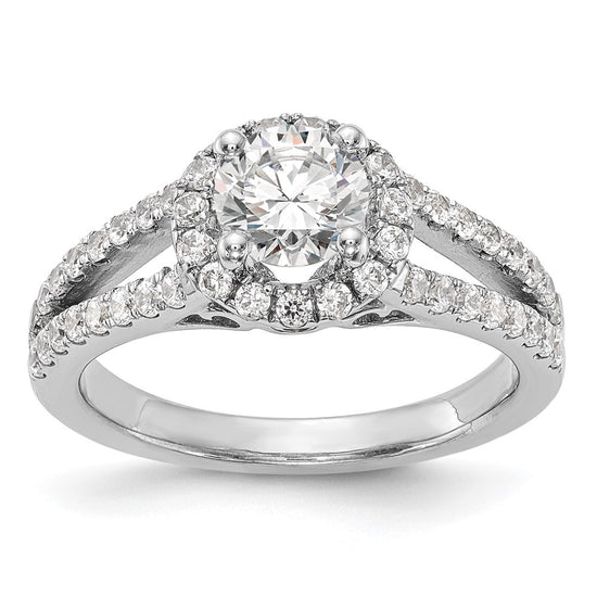 Diamond Halo Semi-Mount Engagement Rings