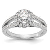 Diamond Halo Semi-Mount Engagement Rings