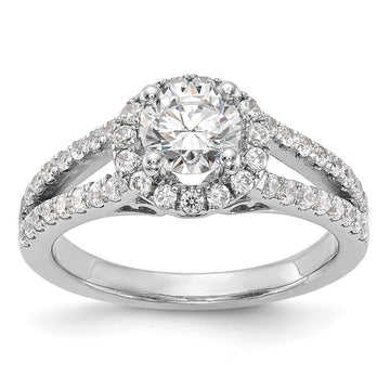 Diamond Halo Semi-Mount Engagement Rings