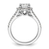 Diamond Halo Semi-Mount Engagement Rings