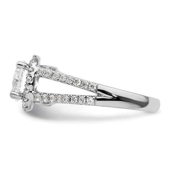 Diamond Halo Semi-Mount Engagement Rings