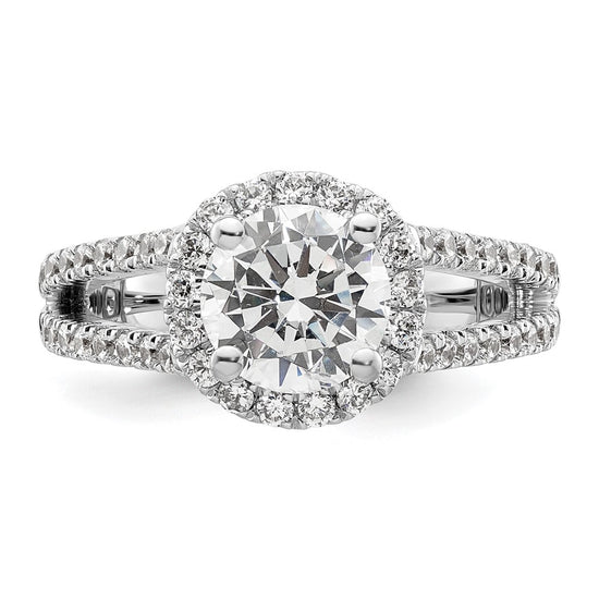 Diamond Halo Semi-Mount Engagement Rings