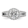 Diamond Halo Semi-Mount Engagement Rings