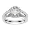 Diamond Halo Semi-Mount Engagement Rings