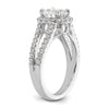 Diamond Halo Semi-Mount Engagement Rings