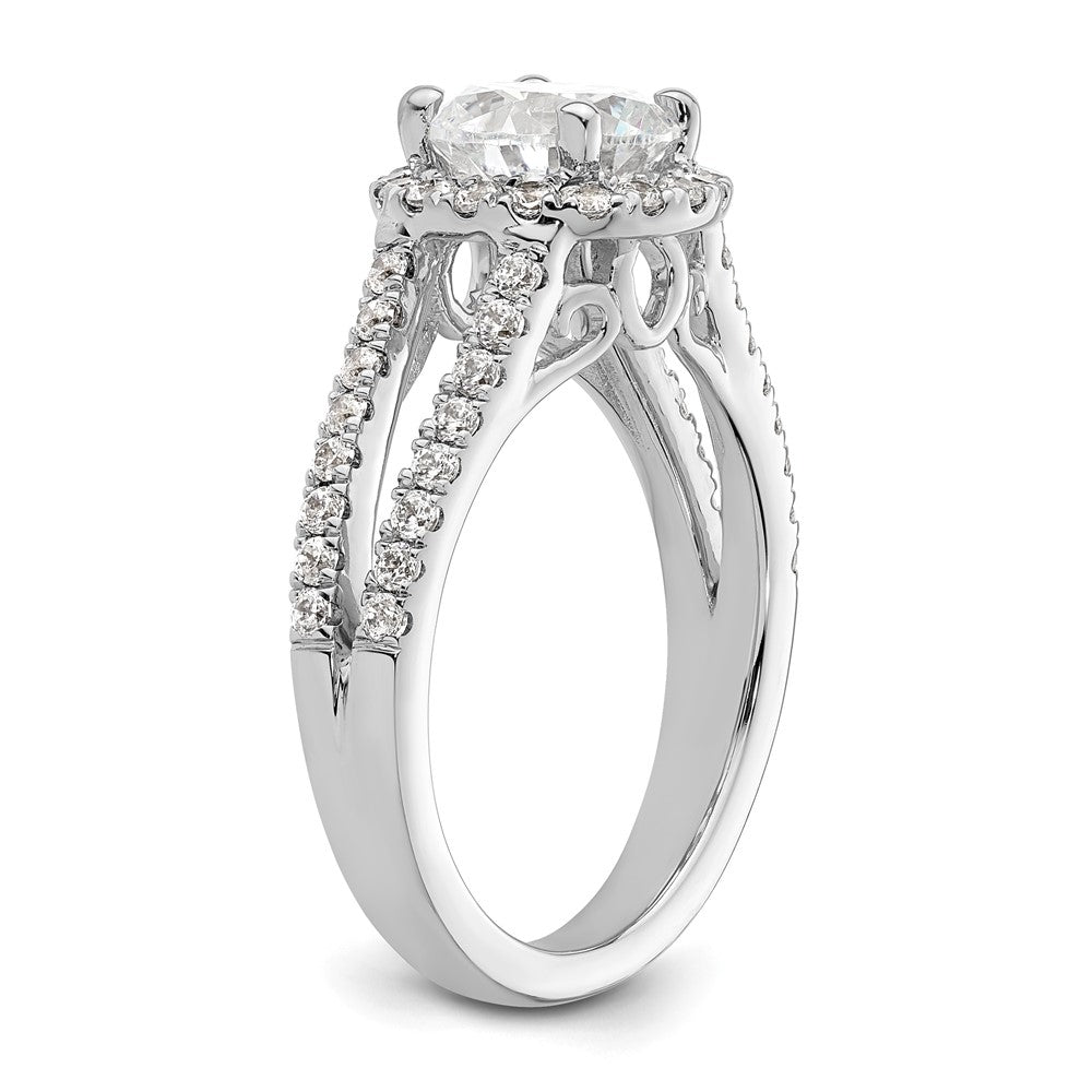 Diamond Halo Semi-Mount Engagement Rings