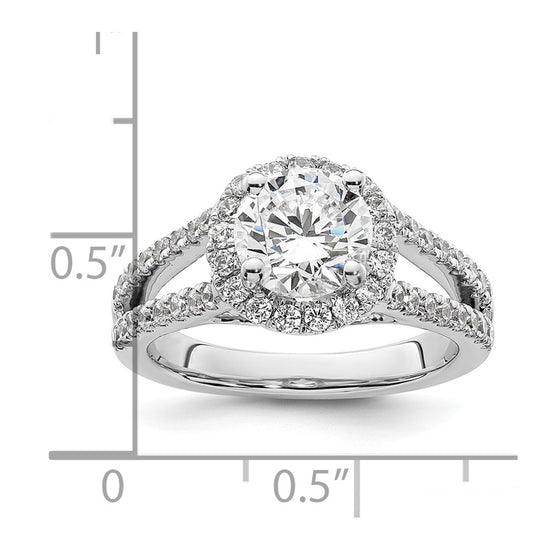 Diamond Halo Semi-Mount Engagement Rings
