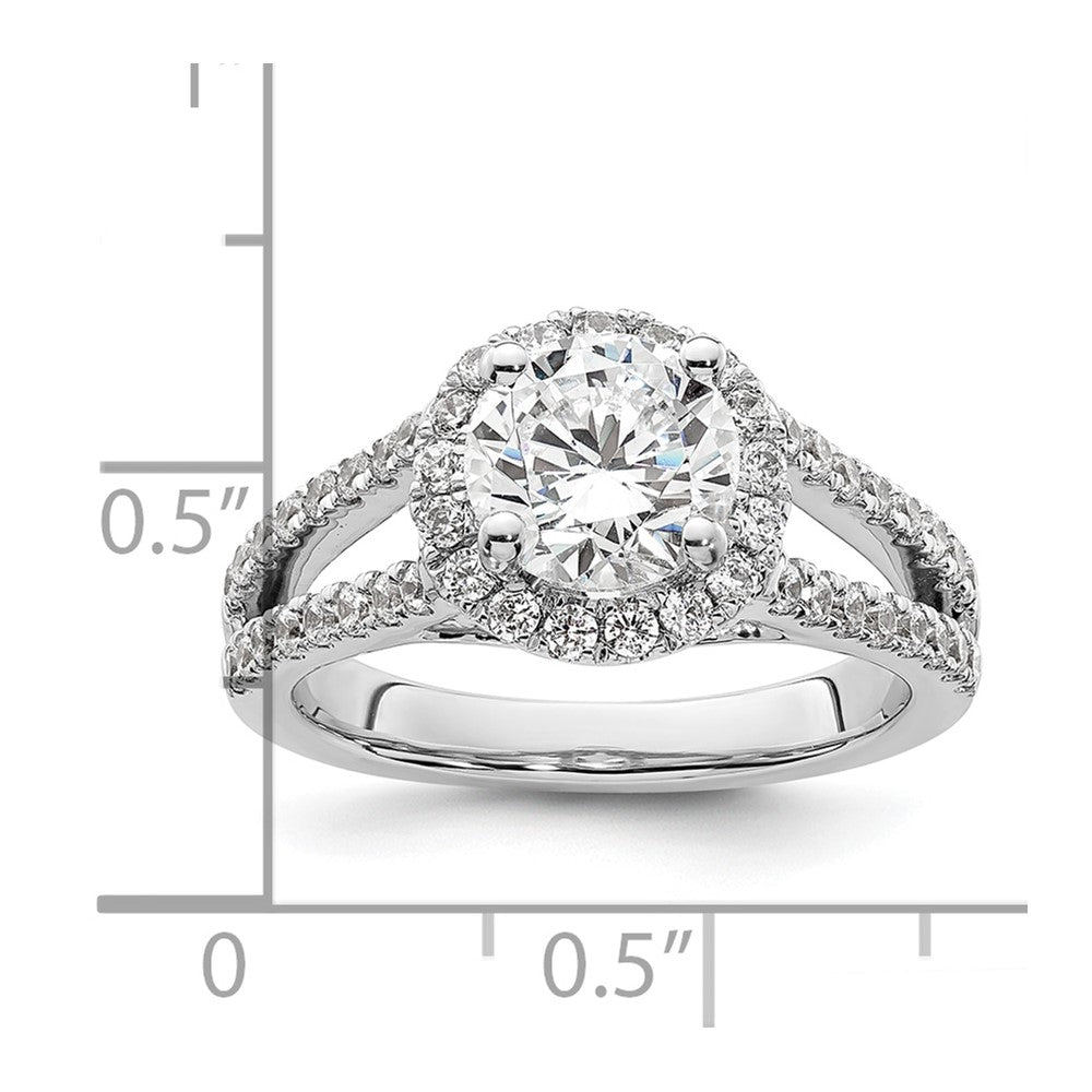 Diamond Halo Semi-Mount Engagement Rings