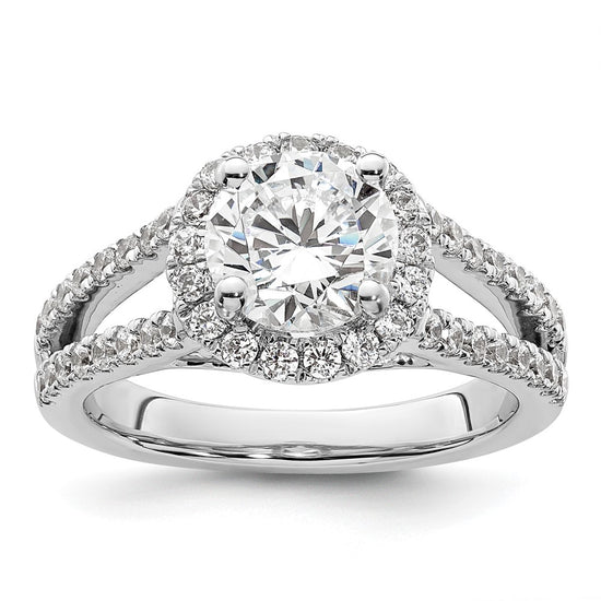 Diamond Halo Semi-Mount Engagement Rings