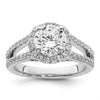 Diamond Halo Semi-Mount Engagement Rings