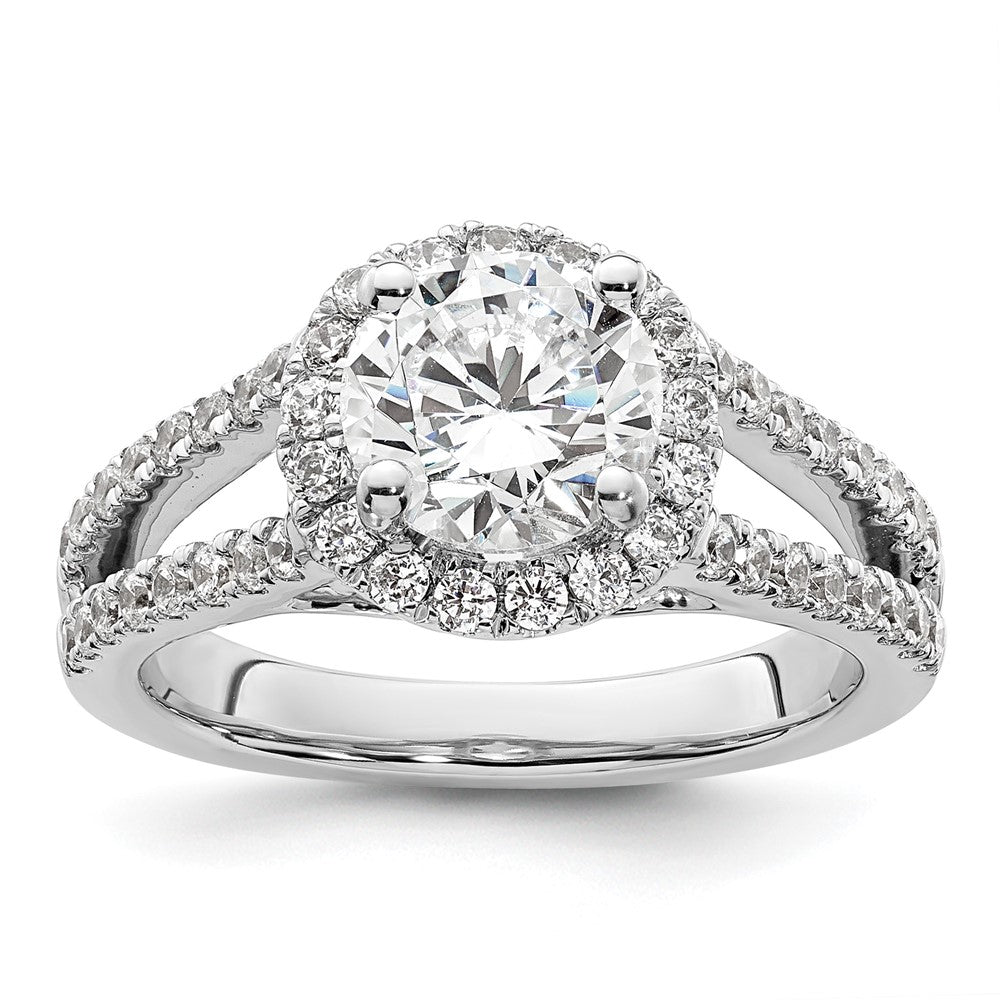 Diamond Halo Semi-Mount Engagement Rings