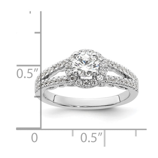 Diamond Halo Semi-Mount & Complete Engagement Rings