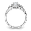 Diamond Halo Semi-Mount Engagement Rings