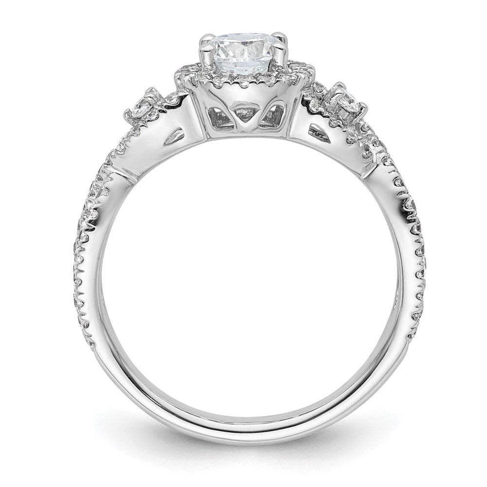 Diamond Halo Semi-Mount Engagement Rings