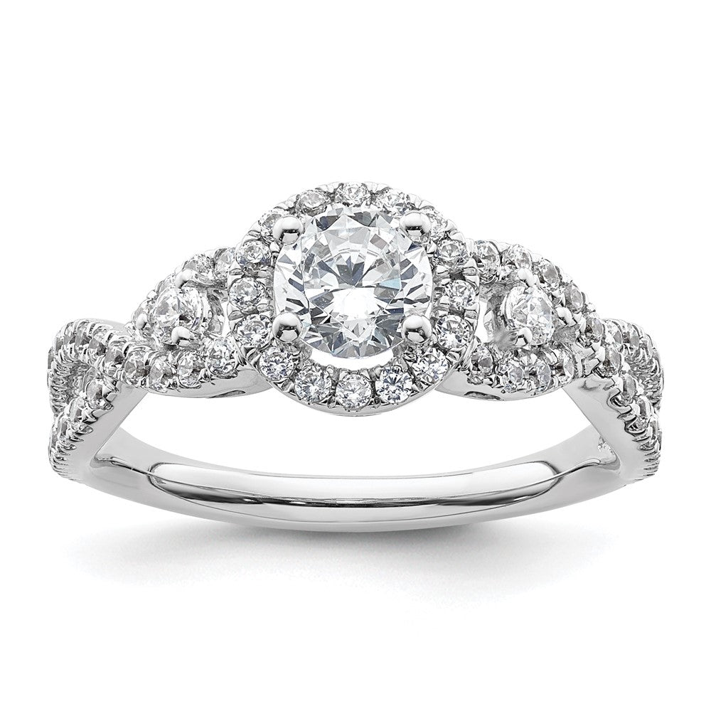 Diamond Halo Semi-Mount Engagement Rings
