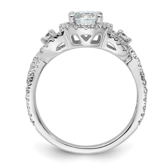Diamond Halo Semi-Mount Engagement Rings