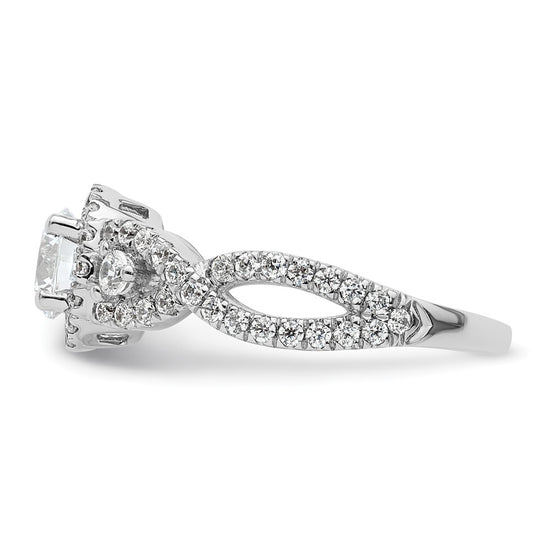 Diamond Halo Semi-Mount Engagement Rings