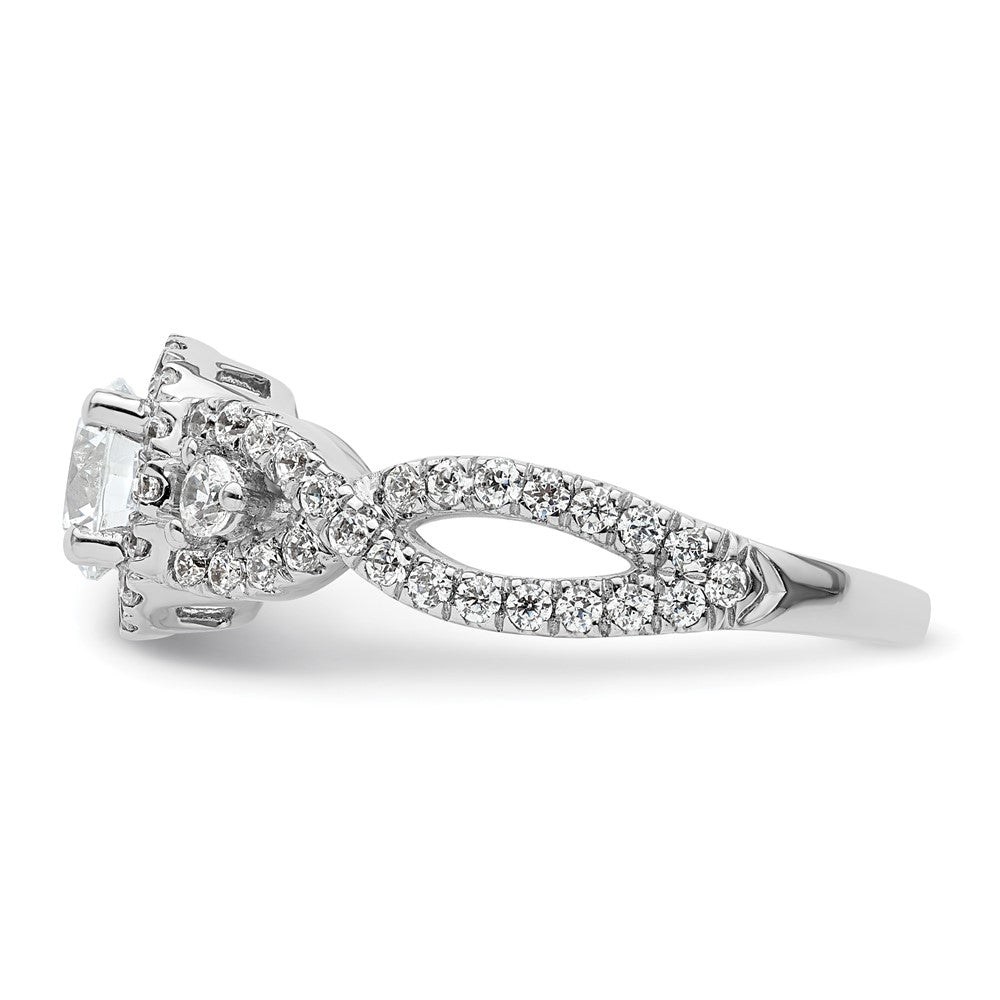 Diamond Halo Semi-Mount Engagement Rings