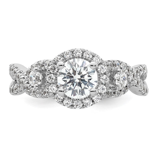 Diamond Halo Semi-Mount Engagement Rings