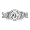 Diamond Halo Semi-Mount Engagement Rings