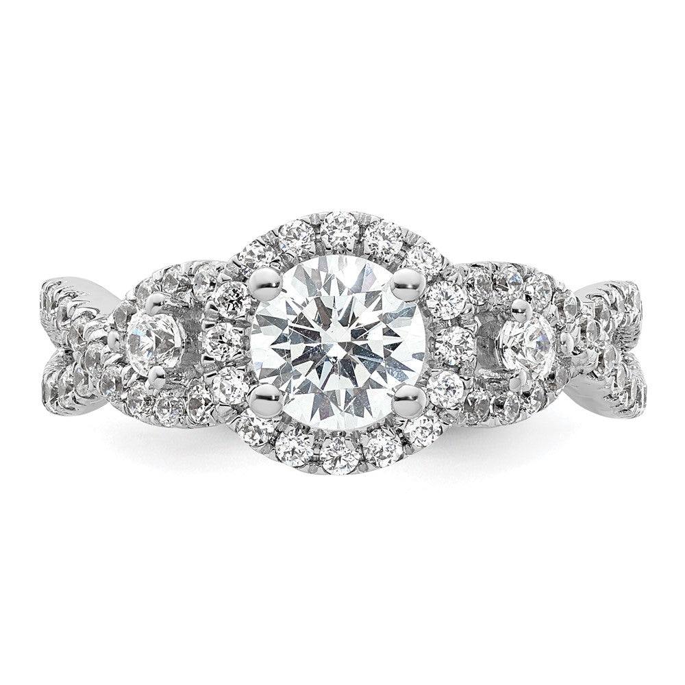 Diamond Halo Semi-Mount Engagement Rings