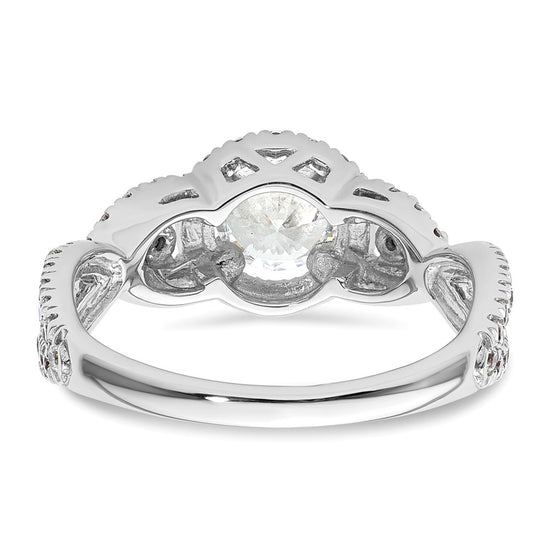 Diamond Halo Semi-Mount Engagement Rings