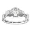 Diamond Halo Semi-Mount Engagement Rings