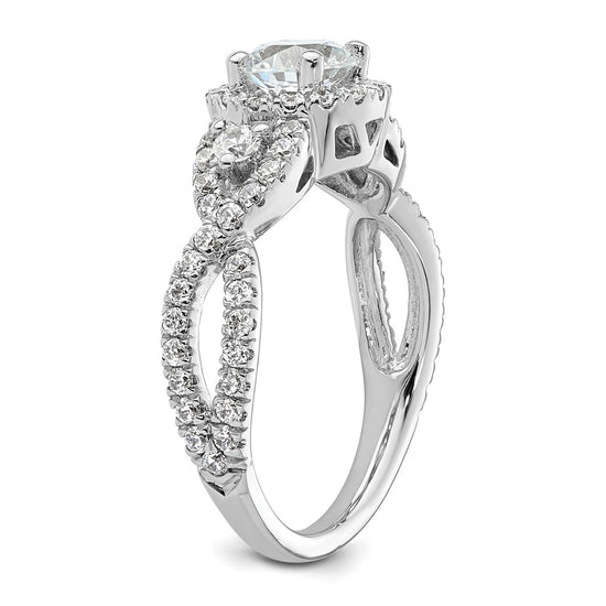 Diamond Halo Semi-Mount Engagement Rings