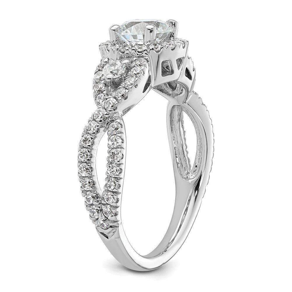 Diamond Halo Semi-Mount Engagement Rings