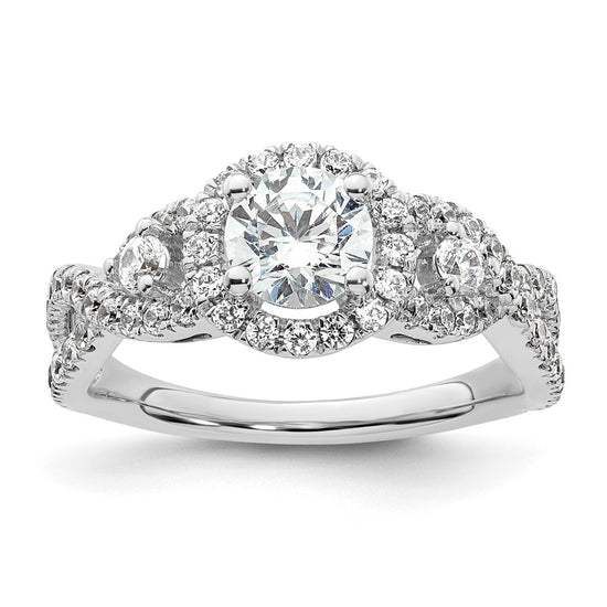 Diamond Halo Semi-Mount Engagement Rings