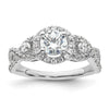 Diamond Halo Semi-Mount Engagement Rings