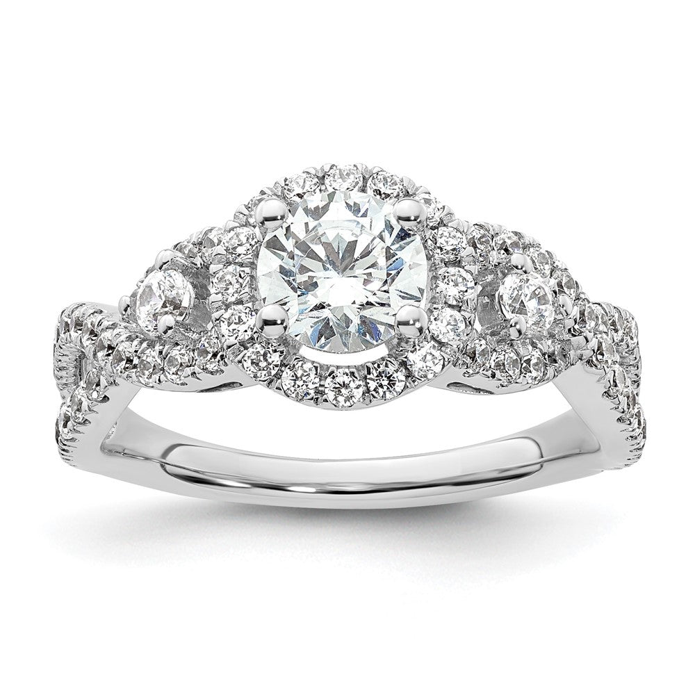 Diamond Halo Semi-Mount Engagement Rings