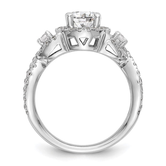 Diamond Halo Semi-Mount Engagement Rings