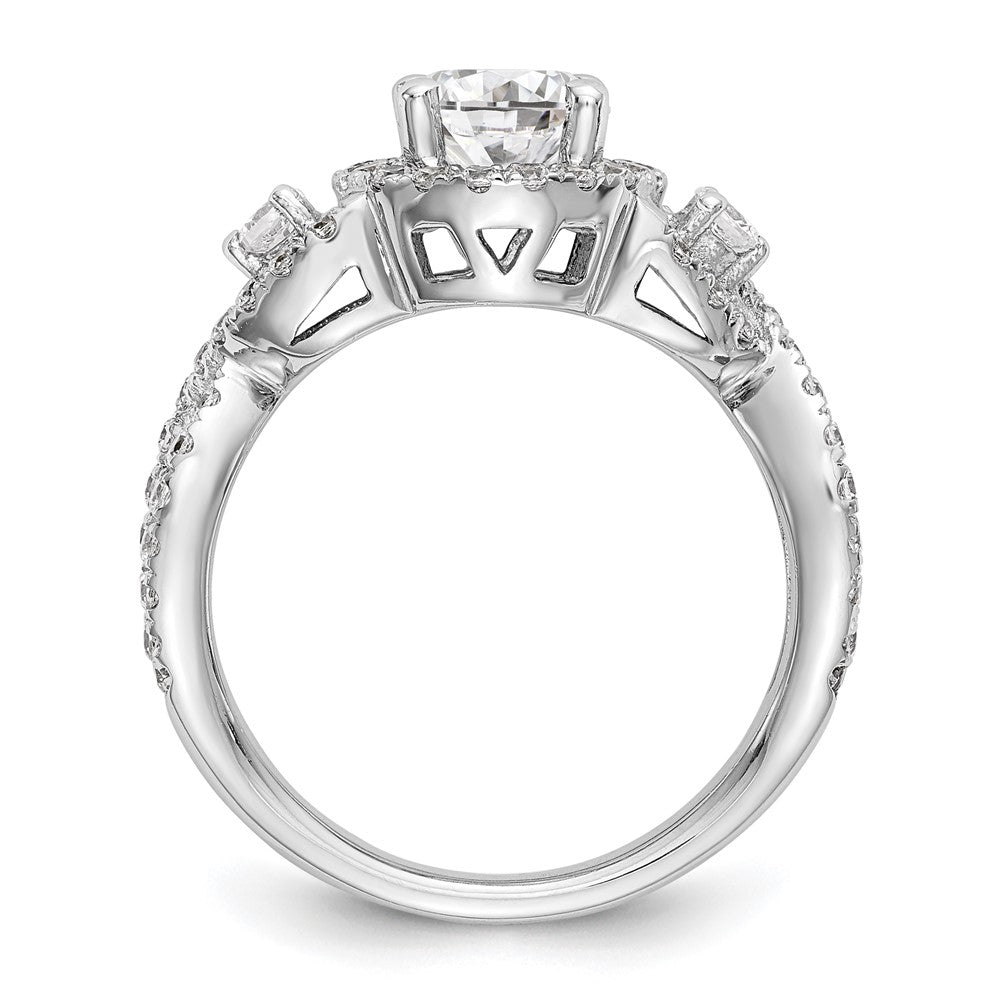 Diamond Halo Semi-Mount Engagement Rings