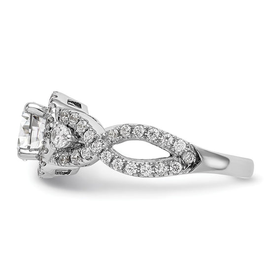 Diamond Halo Semi-Mount Engagement Rings