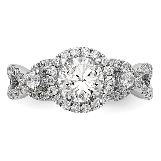 Diamond Halo Semi-Mount Engagement Rings
