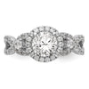 Diamond Halo Semi-Mount Engagement Rings