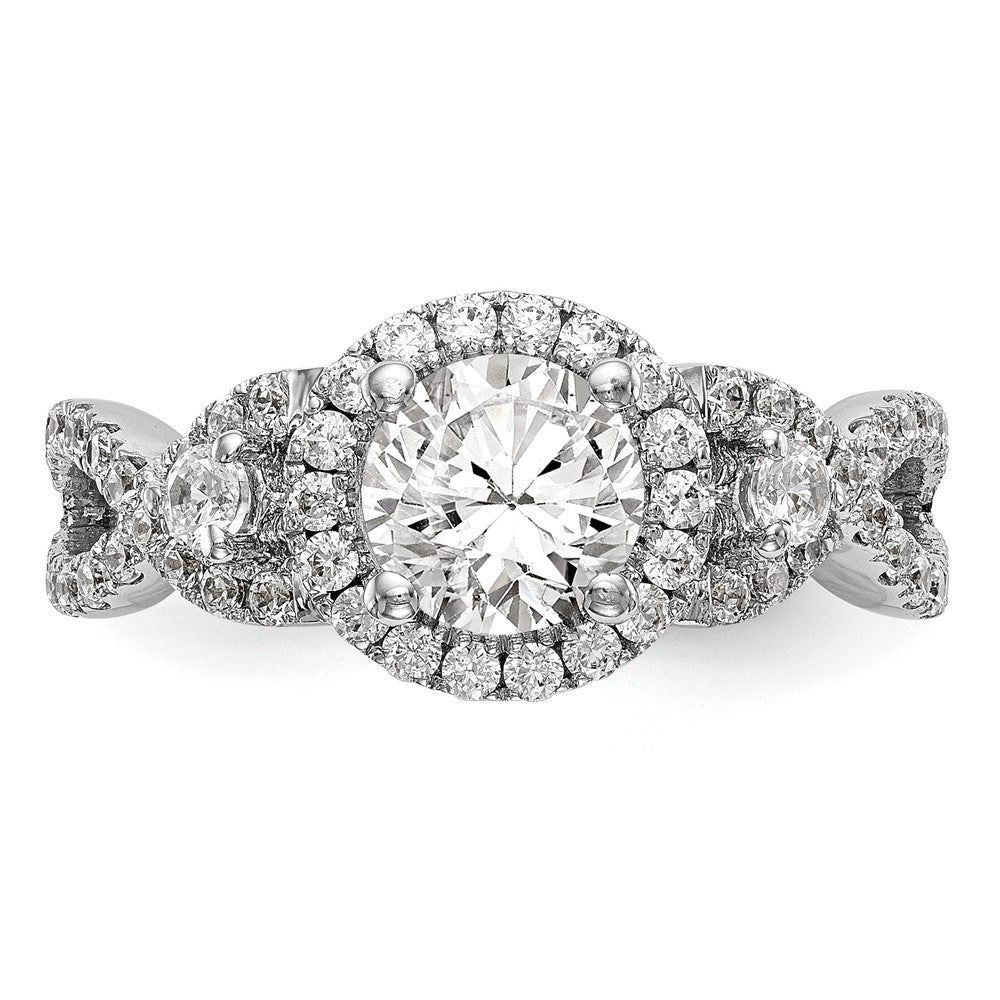 Diamond Halo Semi-Mount Engagement Rings
