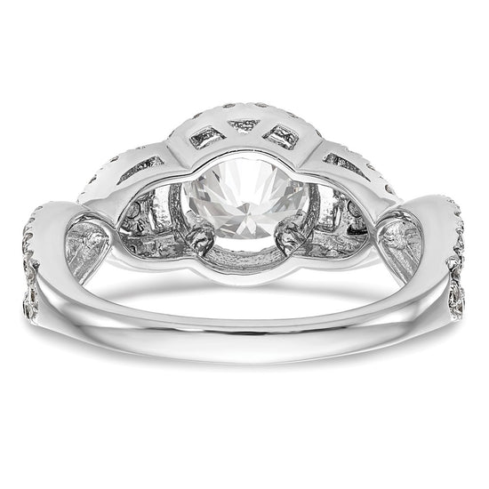 Diamond Halo Semi-Mount Engagement Rings