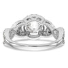 Diamond Halo Semi-Mount Engagement Rings