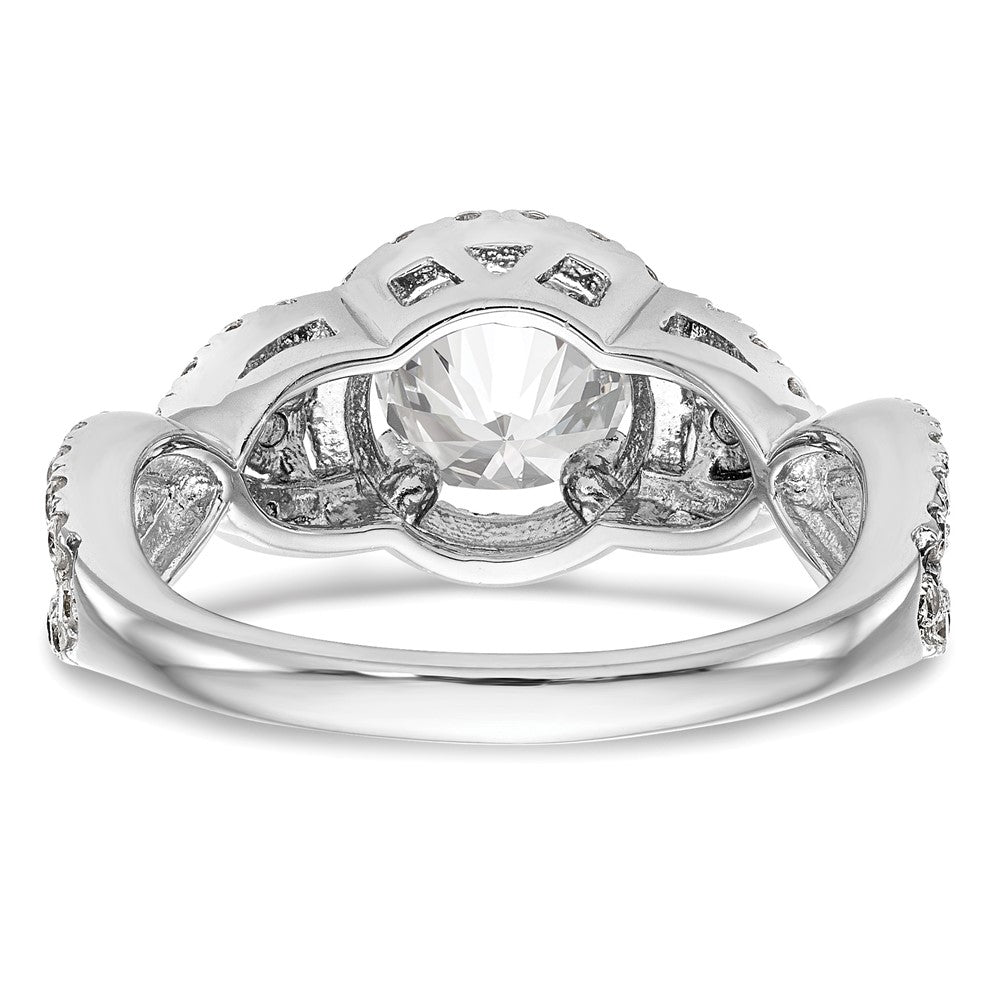 Diamond Halo Semi-Mount Engagement Rings