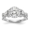 Diamond Halo Semi-Mount Engagement Rings
