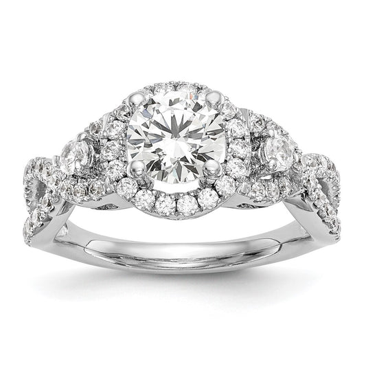 Diamond Halo Semi-Mount Engagement Rings