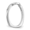 14k White Gold 1/10 carat Diamond Contoured Complete Wedding Band