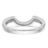 14k White Gold 1/8 carat Diamond Contoured Complete Wedding Band