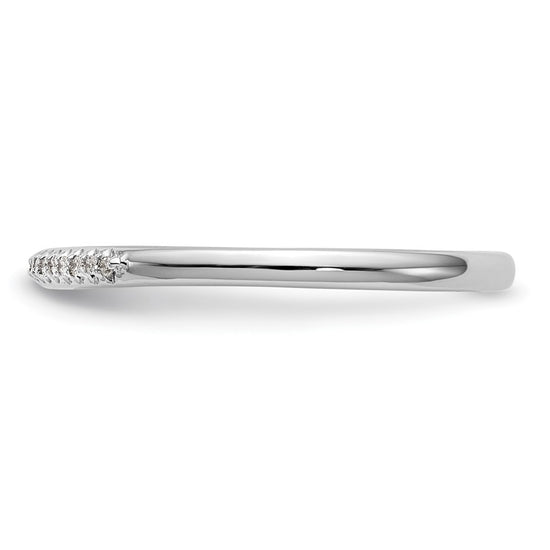 14K White Gold 1/20 carat Complete Diamond Wedding Band